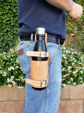 Load image into Gallery viewer, Simple Brand Drink Holder, Adjustable Leather Drink Holder, Fits large and small bottles of all kinds. Drink Holster