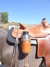 Load image into Gallery viewer, Simple Brand Drink Holder, Adjustable Leather Drink Holder, Fits large and small bottles of all kinds. Drink Holster
