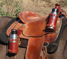 Load image into Gallery viewer, Simple Brand Drink Holder, Adjustable Leather Drink Holder, Fits large and small bottles of all kinds. Drink Holster
