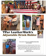 Load image into Gallery viewer, Simple Brand Drink Holder, Adjustable Leather Drink Holder, Fits large and small bottles of all kinds. Drink Holster
